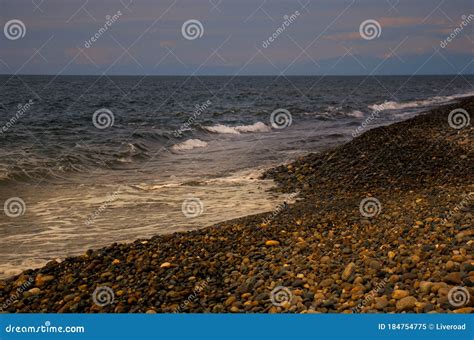 Black Sea Coast Near the Town of Anaklia, Samegrelo-Zemo Svaneti, Georgia. Stock Image - Image ...