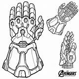 Infinity Gauntlet Coloring Pages sketch template