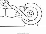 Sharpening Machine Coloring Page For Kids  Free Hardware Tools sketch template