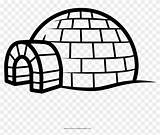 Igloo Coloring Drawing Clipart Pages Color Printable Kids Draw Penguin  sketch template
