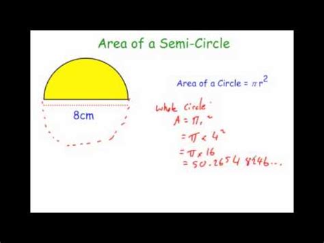 Area of a Semi Circle - YouTube