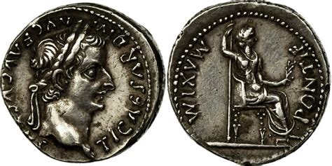 Coin, Tiberius, Denarius, 22-30 AD, Lyons, , Silver, RIC:30 | Roman ...