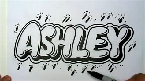 How to Draw Ashley in Graffiti Letters - Write Ashley in Bubble Letters | MAT - YouTube