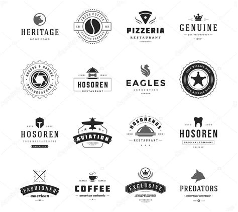 Vintage Logos Design Templates Set. — Stock Vector © Provectors #109616284