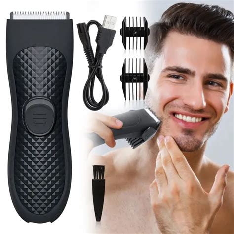 ELECTRIC MEN'S MANSCAPING Pubic Hair Trimmer Waterproof Groin Ball Body ...