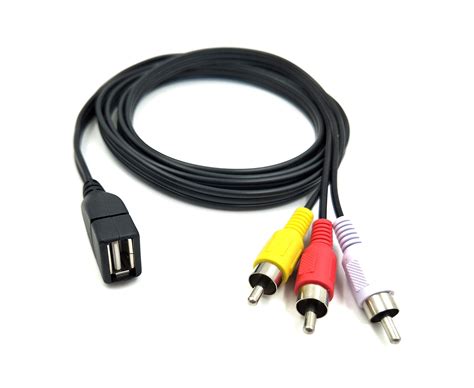 Buy Duttek USB 2.0 Female to 3 RCA Male Video A/V Camcorder Adapter Cable for TV/Mac/PC. 5 feet ...