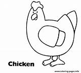 Chicken Preschool S Farm Animals4ff7 Coloring Page Printable sketch template