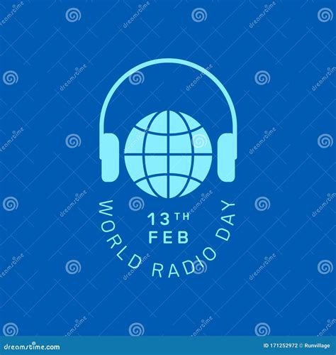 World Radio Day Logo Design Concept Stock Vector - Illustration of 13th, microphone: 171252972