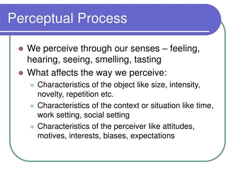 PPT - Perceptual Process PowerPoint Presentation, free download - ID:1066912