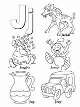 Letter J coloring Pages sketch template