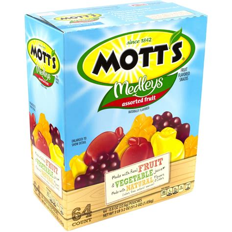 Mott's Medleys Fruit Snacks, Assorted Fruit, 0.8 Oz, 64 Ct - Walmart ...