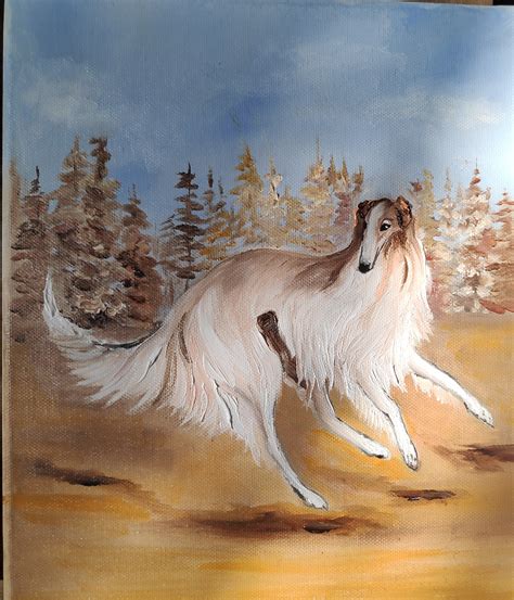 Borzoioriginal Oil Painting. Pet Memorial. Borzoi Art. Borzoi - Etsy ...