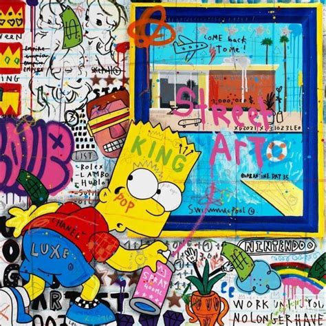 Bart at the Museum Pop Art, Impression Textile, Impressions Art Sur Toile, Messy Art, Artist ...