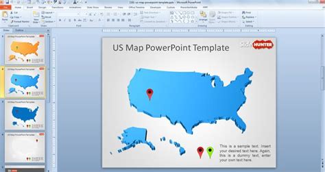 Free US Map PowerPoint Template - Free PowerPoint Templates - SlideHunter.com