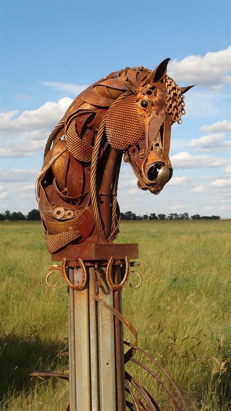 Margie | Scrap metal art, Horse sculpture, Metal art