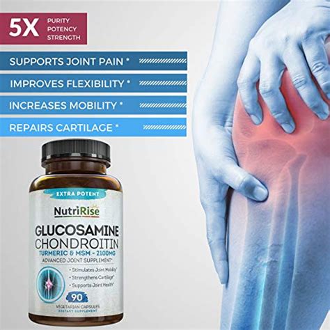 Glucosamine Chondroitin MSM Turmeric 2100mg - 3X Triple Strength Joint ...