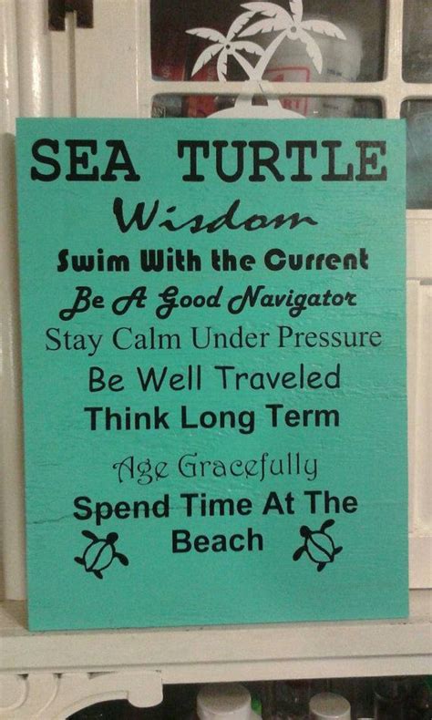 a sign that is on the side of a door saying sea turtle swim with the current