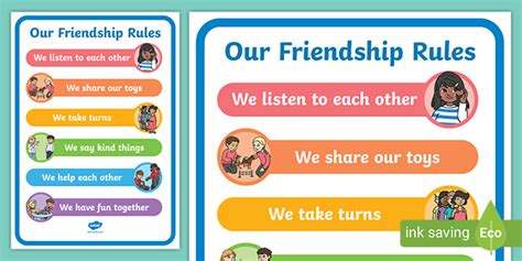 Our Friendship Rules | Friendship Poster | Twinkl Resources