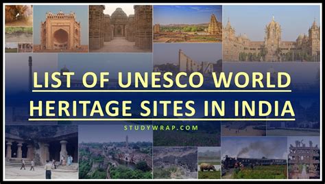 Complete List of UNESCO World Heritage Sites in India - Study Wrap