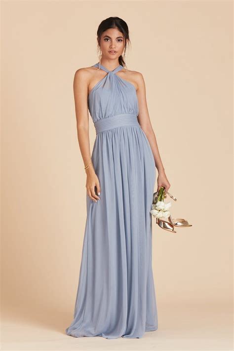 Kiko Dress - Dusty Blue | Dusty blue bridesmaid dresses, Bridesmaid dressing gowns, Dress dusty