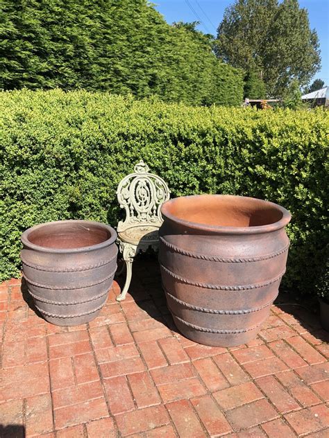 Lovely large handmade terracotta pots
