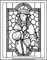 Coloring Pages Catholic Saints sketch template