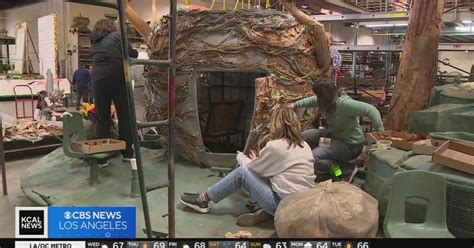 Preparing the iconic floats for the historic Rose Parade - CBS Los Angeles