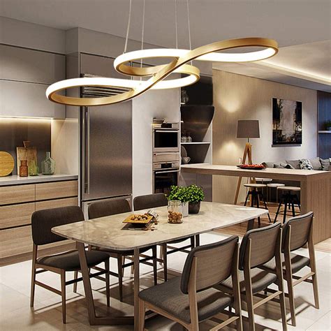 Modern LED Pendant Lighting, Chandeliers Dimmable 3000K~6500K Dining Room Ceiling Light with ...