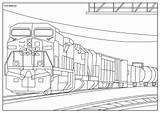 Freight Train Coloring Pages sketch template