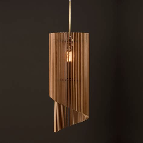 Elegant Cylindrical Wood Pendant Light - Sertao Shop - Touch of Modern