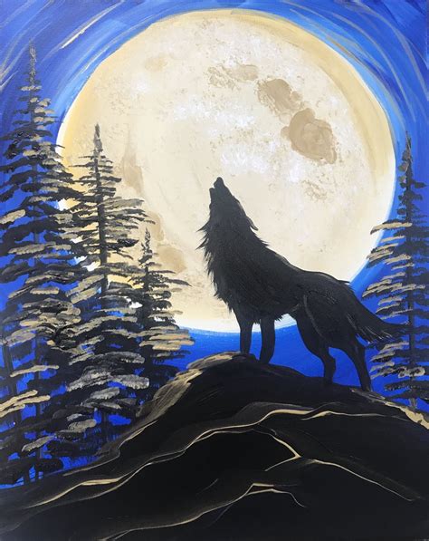 Wolf Howling At Moon Art - Pin By Rachelle Taylor On Art | Bocahkwasuus