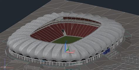 3D AutoCAD Drawings Stadium