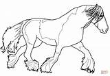 Free Coloring Pages Clydesdale Horses sketch template