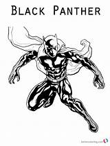Movie Black Panther Coloring Pages Jumping To Fight  Free Printable sketch template