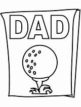 Dad Golf Coloring Page & Book For Kids sketch template