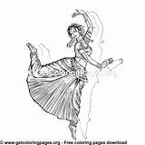 Belly Dance Coloring Pages sketch template