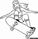 Skateboard Coloring Page sketch template