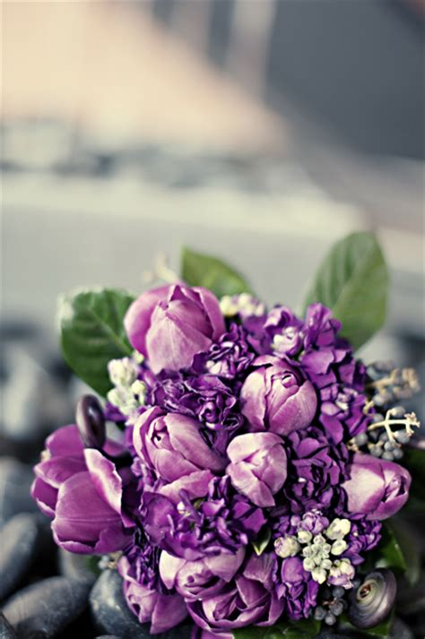 Purple Tulips Bouquet - Bouquet Wedding Flower