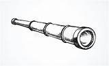 Spyglass Clipart Telescope Pirate Colouring Printable Coloring Clip  sketch template