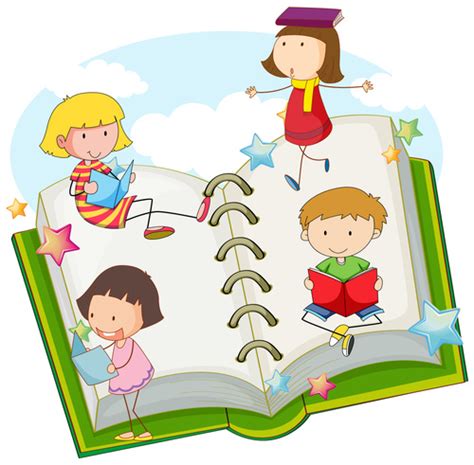 Child learning cartoon vector free download