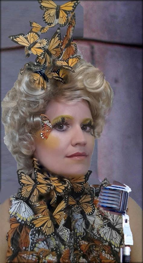 Effie Trinket Monarch Butterflies Fancy Dress Costume The Hunger Games DIY Makeup… | Butterfly ...