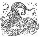 Capricorn Free coloring Page  Download Print Or Color Online For sketch template
