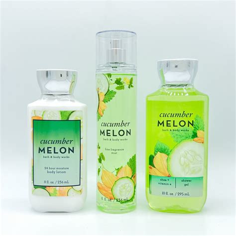 Bath and Body Works Cucumber Melon 10oz Shower Gel, 8oz Fragrance Mist ...