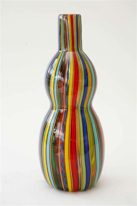 Colorful Signed Murano Glass Vase by Cenedese at 1stDibs | cenedese vase