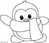 Printable Cute Penguin Coloring Pages sketch template