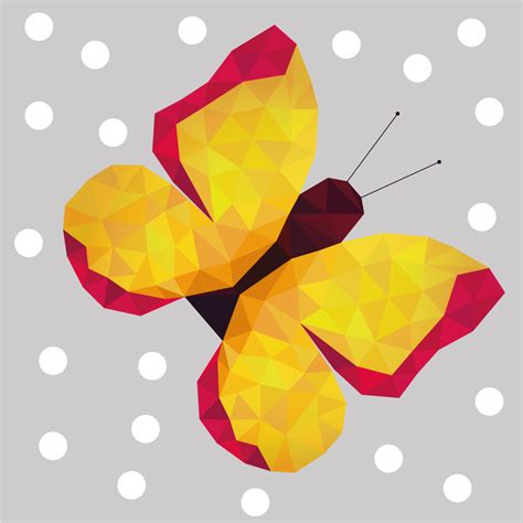 Geometric-animals buterfly butterfly canvas picture - TenStickers