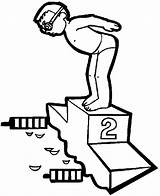 Olympic Swimmer Doing Exercise Coloring Pages  Kids Play Color sketch template