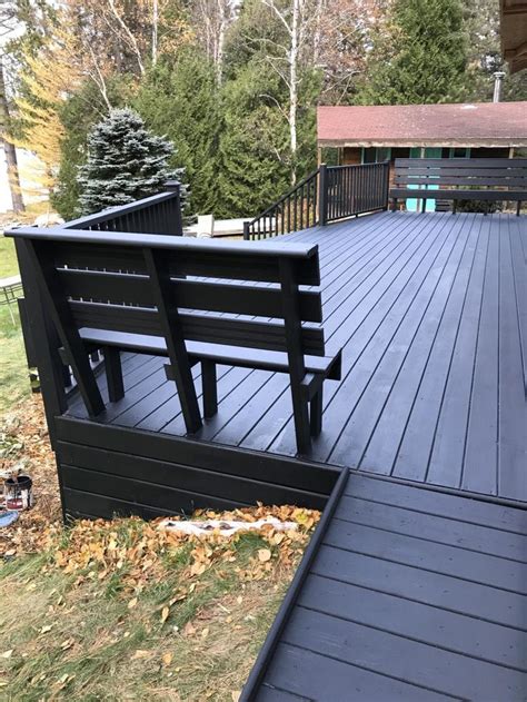 Black Deck Stain Copper Solar Deck Caps | Black deck, Staining deck, Backyard