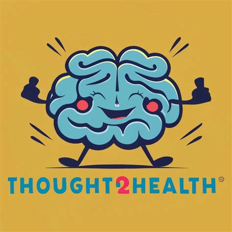 LOGO Design For Thought2Health Playful Happy Brain Concept with Typography | AI Logo Maker