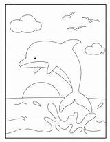 Premium Vector  Cute dolphin coloring Pages For Children sketch template